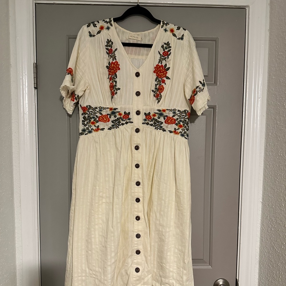 Roolee embroidered floral dress